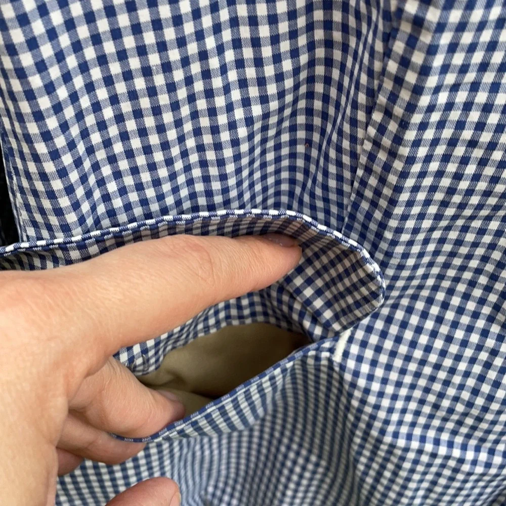 J. Crew Blue Gingham Blazer Sz 0 EUC